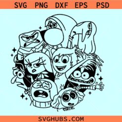Inside Out 2 characters svg, Inside Out Emotions SVG, Disney Pixar svg