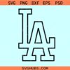 Los Angeles LA logo svg, Los Angeles Dodgers logo svg, LA baseball svg