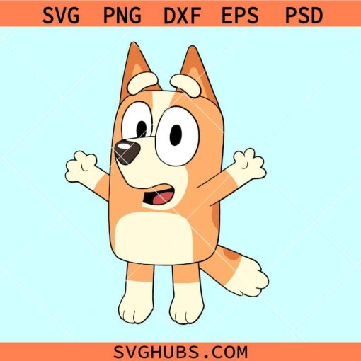 Bingo Jump layered SVG, Bluey Bingo svg, Bluey character svg, Bingo Jump svg
