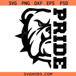 Bulldog Mascot Pride SVG, Bulldog school Spirit SVG, Bulldogs Pride svg