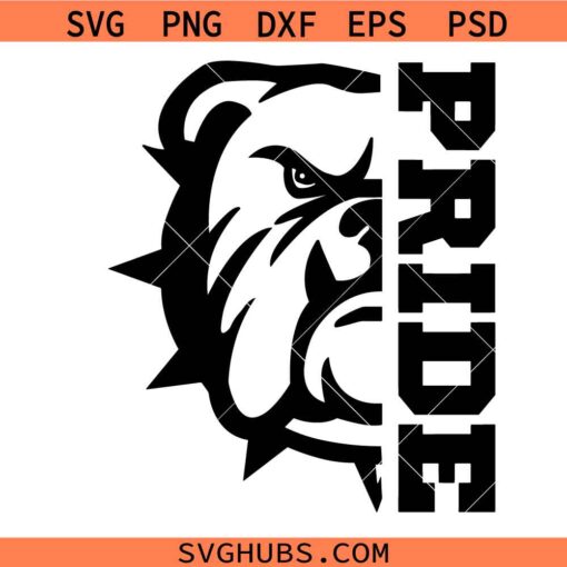 Bulldog Mascot Pride SVG, Bulldog school Spirit SVG, Bulldogs Pride svg