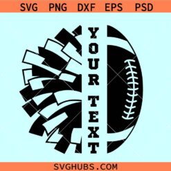 Cheerleader split monogram SVG, football cheerleaders svg, cheerleader split name frame svg, cheer svg