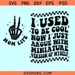 I used to be cool now argue with miniature version of myself SVG