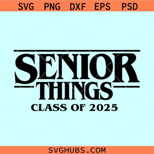 Senior Things class of 2025 svg, Stranger Things senior svg, Senior Things class of 2025 svg