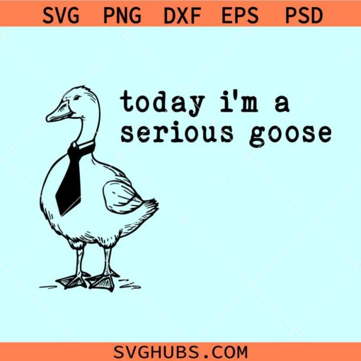 Today I’m a Serious Goose SVG, Funny Goose svg, Silly Goose svg