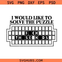 I would like to solve the puzzle Fck those kids SVG, solve the puzzle SVG