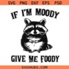 If I'm Moody Give Me Foody Raccoon SVG, Funny Raccoon svg
