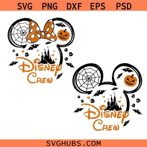 Mickey and Minnie Halloween crew SVG, Halloween Disney Characters SVG, Mickey Minnie Halloween SVG