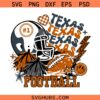 Preppy Texas Football PNG SVG, Game Day SVG PNG, Orange and Gray Football Sublimation for Shirts