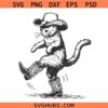 Cowboy Cat SVG, Meowdy svg, Cat with Cowboy hat SVG