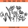 Wild flowers SVG, Wildflower Svg, Flower Svg Files, Floral Svg, Wildflower Svg Files, Botonical Svg
