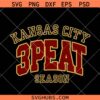 KC Football 3 peat season svg, Chiefs 3 peat svg, Three peat chiefs SVG, Chiefs football SVG