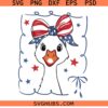 4th of July goose coquette bow SVG, Patriotic Shirt SVG, 4th Of July SVG