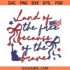 Land Of The Free Because Of The Brave Coquette SVG, 4th of July SVG, Memorial Day Svg, Veteran Svg  