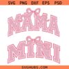 Mama and Mini coquette Bow svg, Mother’s Day svg, Mama coquette svg, Mama Shirt SVG     