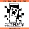 Minecraft Creeper SVG, video game svg, Minecraft SVG, Game Head svg, Creeper SVG