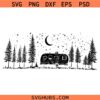 Retro Camper under the stars SVG, Camper Shirt SVG, Camp Life SVG