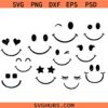 Smiley Face SVG, Smiley Face Bundle SVG, happy Face SVG, Emoji Icons SVG  