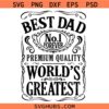 World's greatest dad whisky label svg, Father's Day SVG, Dad SVG, Best Dad SVG, Whiskey Label SVG