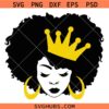 Afro queen black woman SVG, Juneteenth SVG, Black woman Svg, Afro Girl SVG, Black History Month SVG