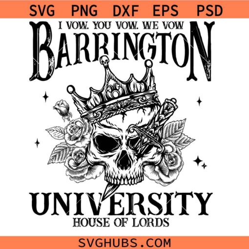 Barrington University SVG, The Ritual SVG, Dark Romance Reader SVG