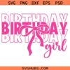 Birthday girl coquette Bow SVG, Retro Birthday girl SVG, Barbie Birthday SVG