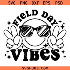 Field Day Vibes Smile Face SVG, Game Day SVG, Smiley Face svg, Field Day Teacher Shirt SVG  