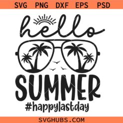 Hello Summer Svg, Aviator Glasses SVG, Summer Vibes SVG, Summer SVG