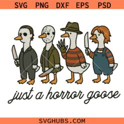 Just a horror goose SVG, Halloween Goose Svg, Funny Animal Halloween SVG 