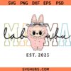 Labubu mom est 2025 SVG, Labubu Happy Mothers Day SVG, Labubu Mama SVG