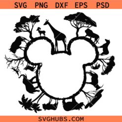 Mickey head Animal Kingdom Svg, Disneyworld Family Trip SVG, Animal Safari SVG