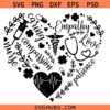 Nurse Life heart SVG, nurse heart svg, nurse life shirt svg, nurse shirt svg, medical nurse svg