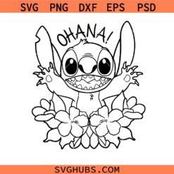Ohana Lilo and Stitch SVG, Ohana Means Family SVG, Stitch SVG, Disney Character SVG, Cartoon SVG   