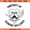 Property of Sundbury Bulldogs SVG, French Bulldog SVG, Hockey Dog SVG     