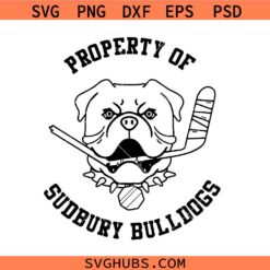 Property of Sundbury Bulldogs SVG, French Bulldog SVG, Hockey Dog SVG     