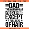 Dad The Man Who Has Everything Except A Full Head Of Hair SVG, Dad Humor SVG