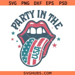 Retro Party in the USA Svg, 4th of July svg, Usa svg, retro America svg