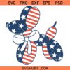 Retro Patriotic Balloon Dog SVG, Dog 4th of July SVG
