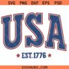 Retro USA est 1776 SVG, Independence Day Svg, Patriotic SVG