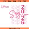 Senior class of 2026 coquette Bow SVG, Senior class SVG, 2026 Graduation SVG
