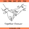 Holding Hands Svg, Pinky Hold SVG, Love SVG