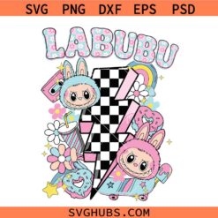 Labubu  Pink Cartoon Character SVG, Labubu Svg, Labubu Lovers Svg, Lovely Labubu Monster Svg