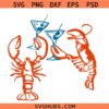 Martini Lobster SVG, Lobster SVG, Martini Cocktail SVG