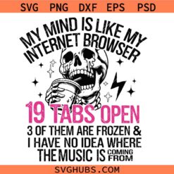 My Mind is Like my internet browser svg, Funny Quote Svg, Sarcastic Svg, Sarcasm Svg, Adult Humor SVG