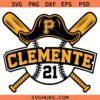 Clemente 21 Svg, Roberto Clemente Svg, Puerto Rico Svg, Boricua Svg, Puerto Rican Baseball Player Svg