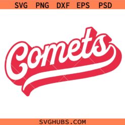 Comets SVG, Football shirt svg, school svg, comets school mascot svg