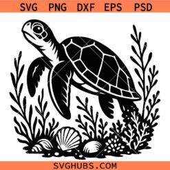 Floral Sea Turtle Svg, Turtle Shirt svg, Floral Sea Turtle svg, Turtle svg