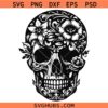 Floral Sugar Skull SVG, Sugar Skull SVG, Day of the Dead SVG, Halloween Skull SVG