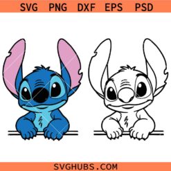Stitch Monogram Svg, Stitch Svg, Disneyland Character SVG, Stitch Shirt Svg