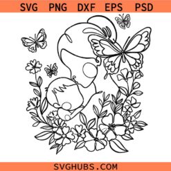 Abstract Mother and Child SVG, Mother and Child One Line Art Design SVG, Motherhood SVG, Mother SVG